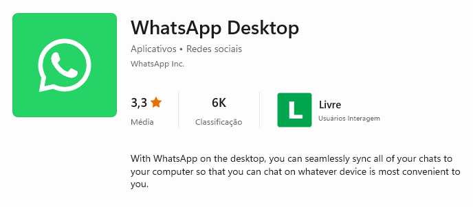 WhatsApp para desktop